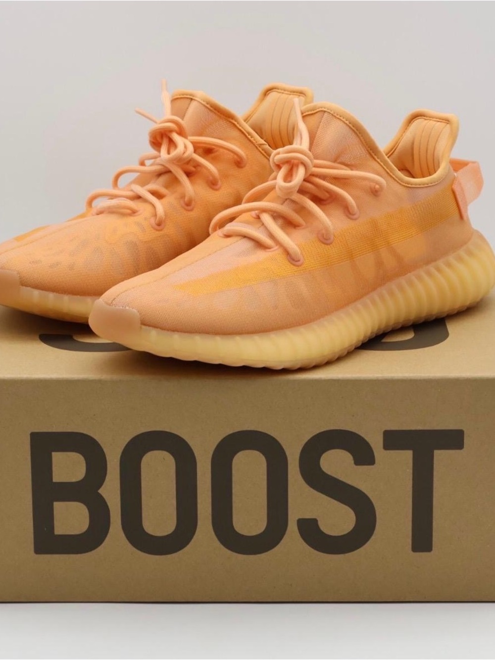 adidas Kids Peach/Orange Low-Top Knit Sneakers